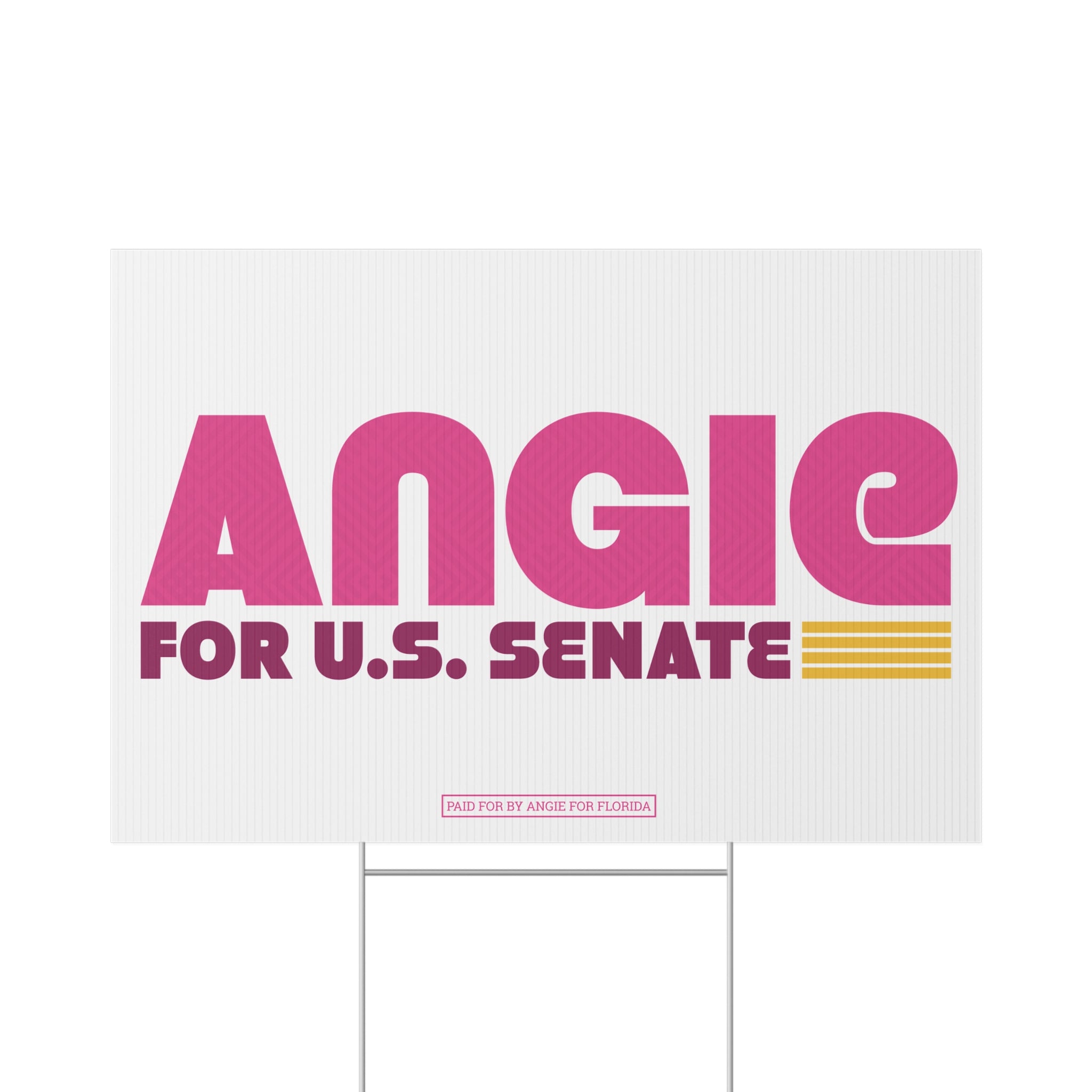 Angie for U.S. Senate (22" x 15" White Lawn Sign)