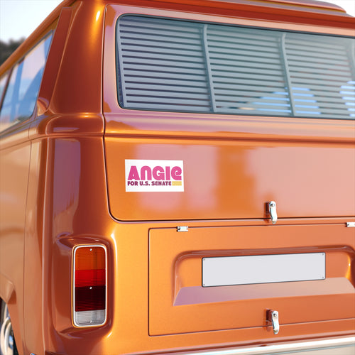 Angie for U.S. Senate (7.5" x 3.75" White Bumper Sticker)