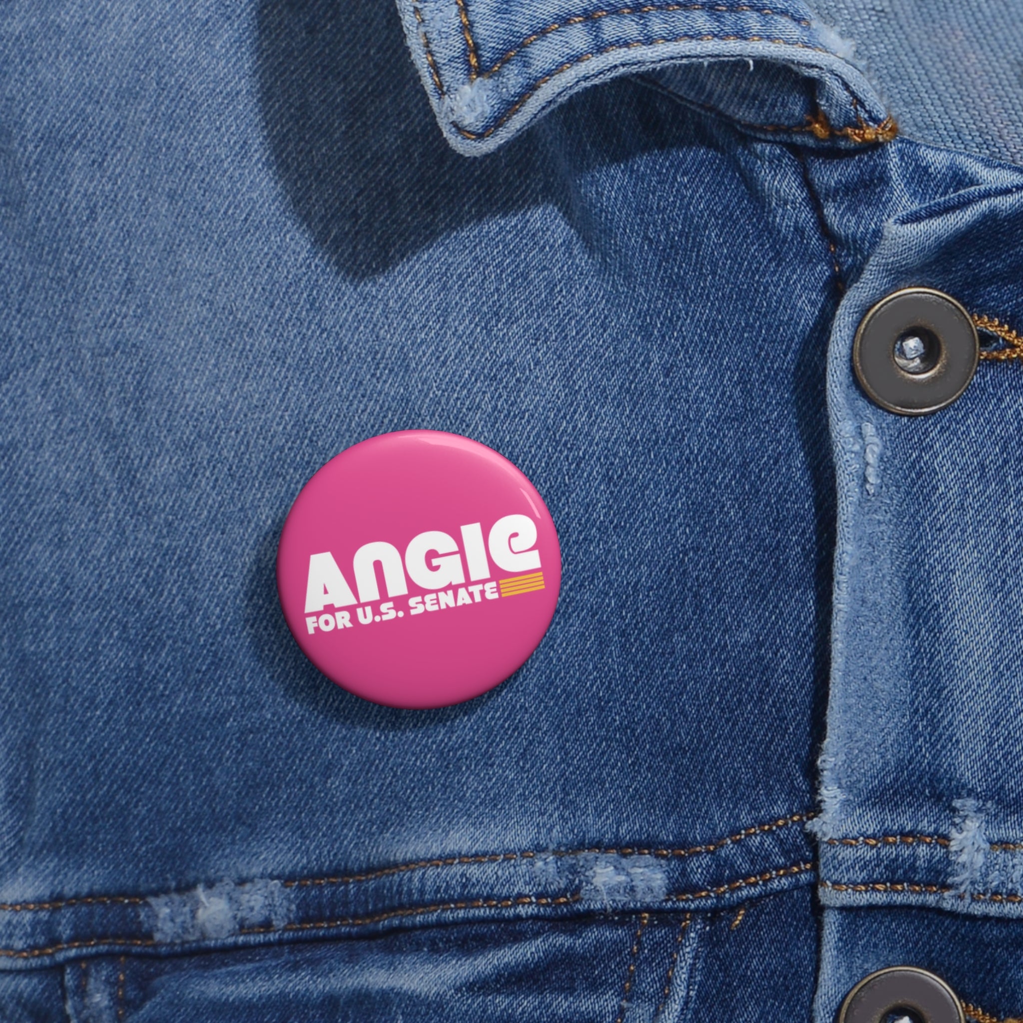 Angie for U.S. Senate Pin Button