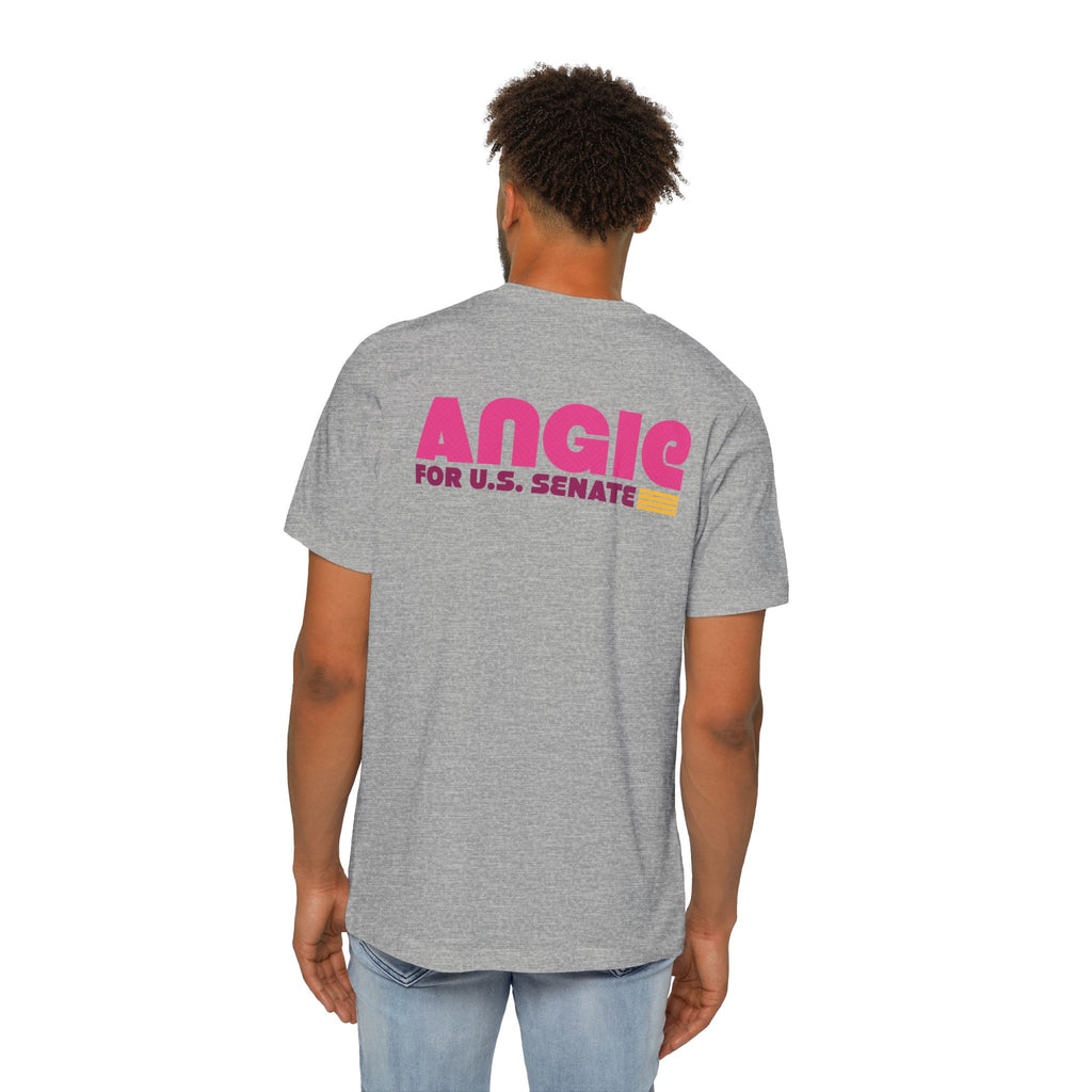 Angie for U.S. Senate (Unisex White Tee)