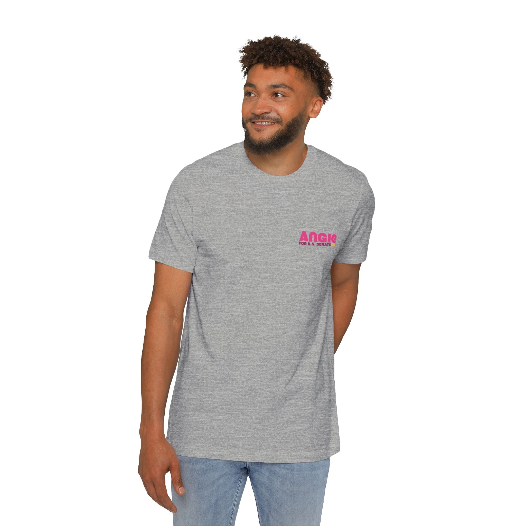 Angie for U.S. Senate (Unisex White Tee)