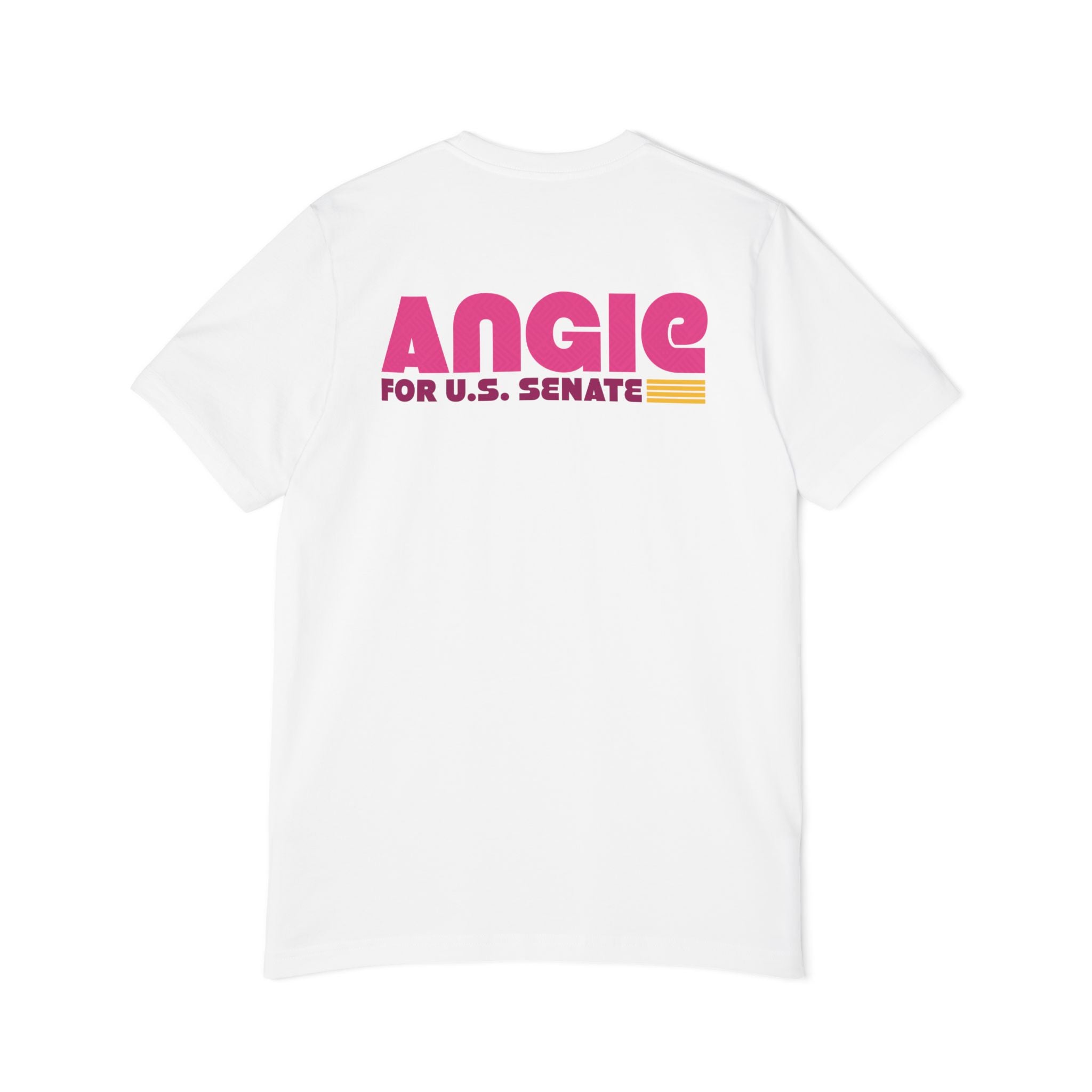 Angie for U.S. Senate (Unisex White Tee)