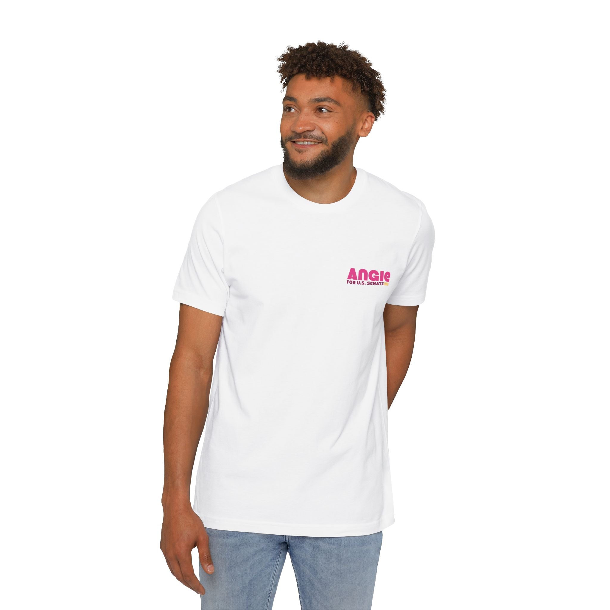 Angie for U.S. Senate (Unisex White Tee)