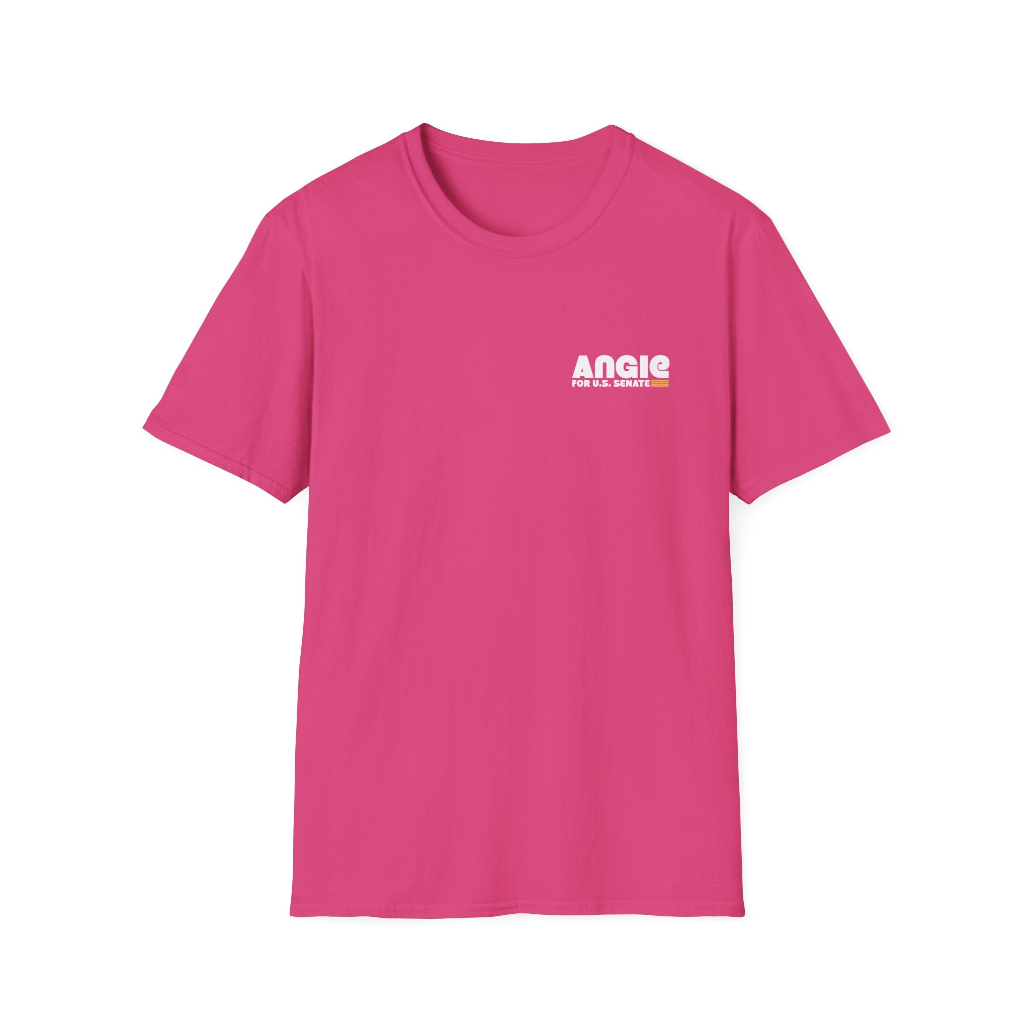 Angie for U.S. Senate (Unisex Pink Tee)