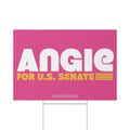 Angie for U.S. Senate (22" x 15" Pink Lawn Sign)