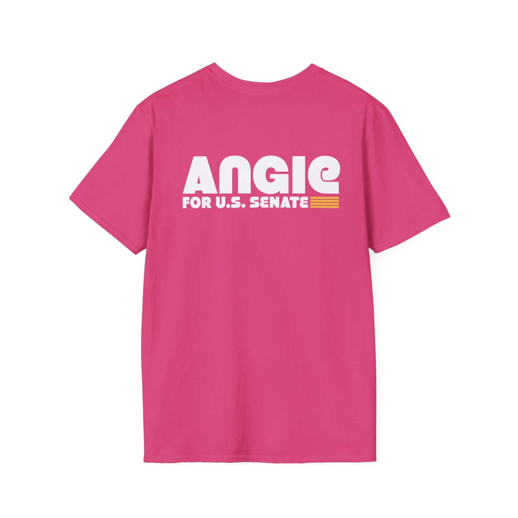Angie for U.S. Senate (Unisex Pink Tee)