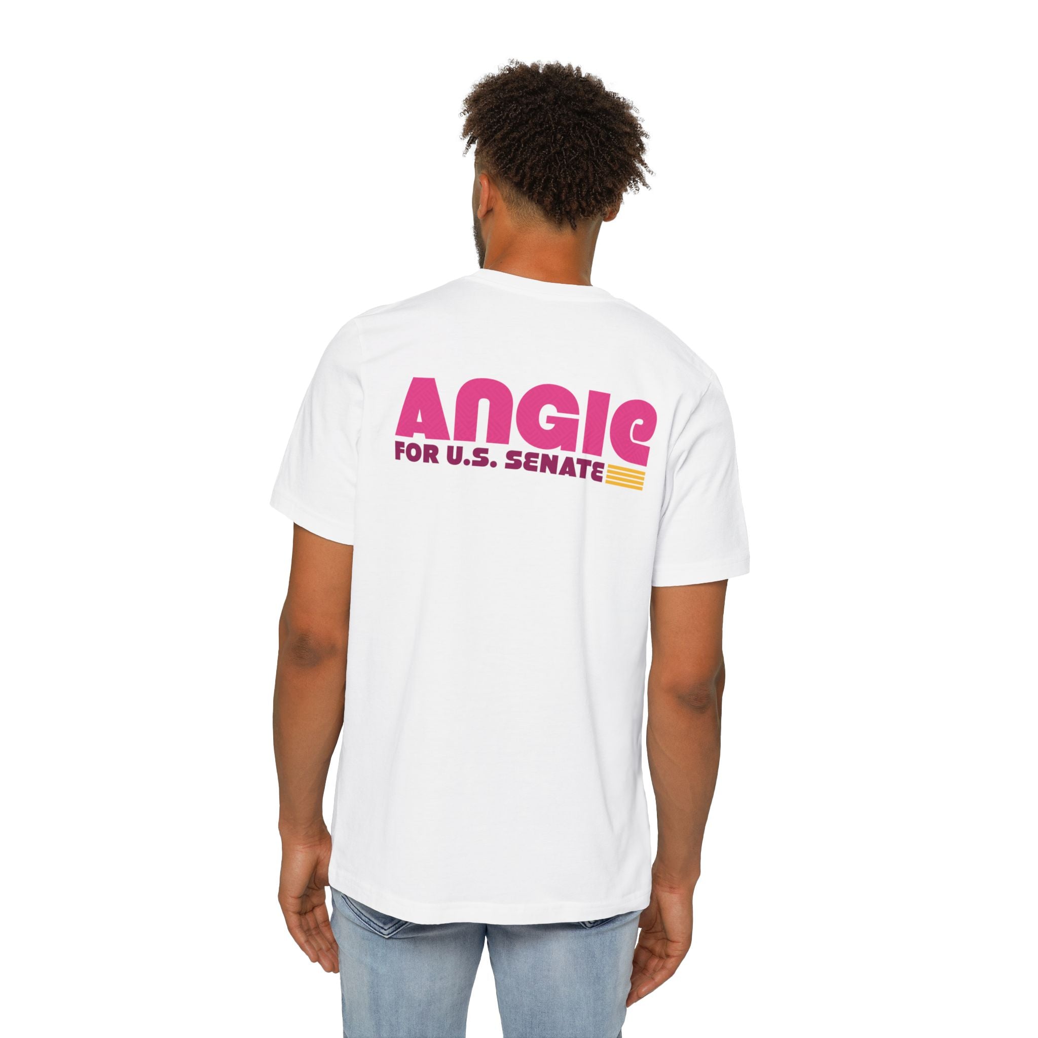 Angie for U.S. Senate (Unisex White Tee)